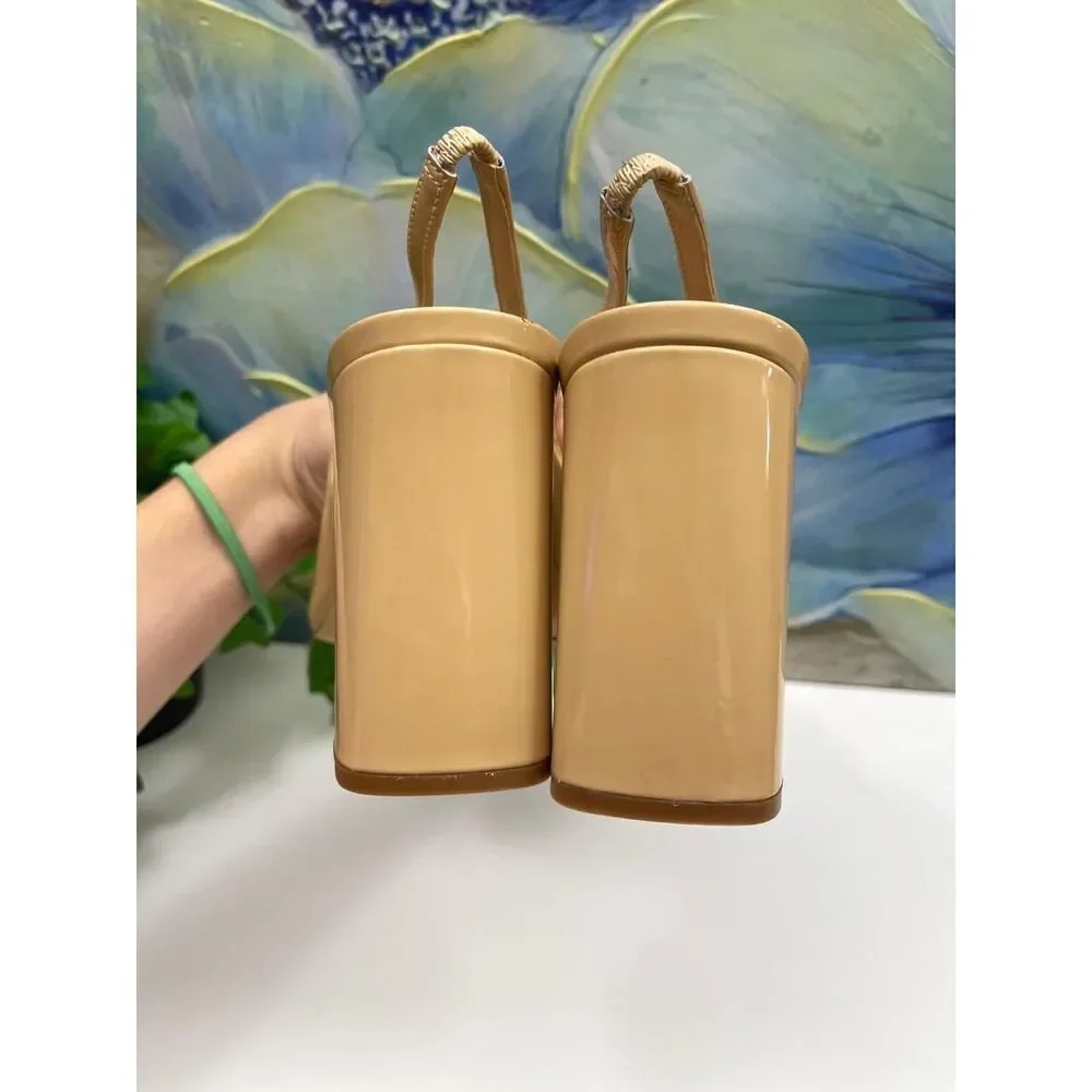 New Marc Fisher Onna slingback dress pumps in Natural Nude Size 9